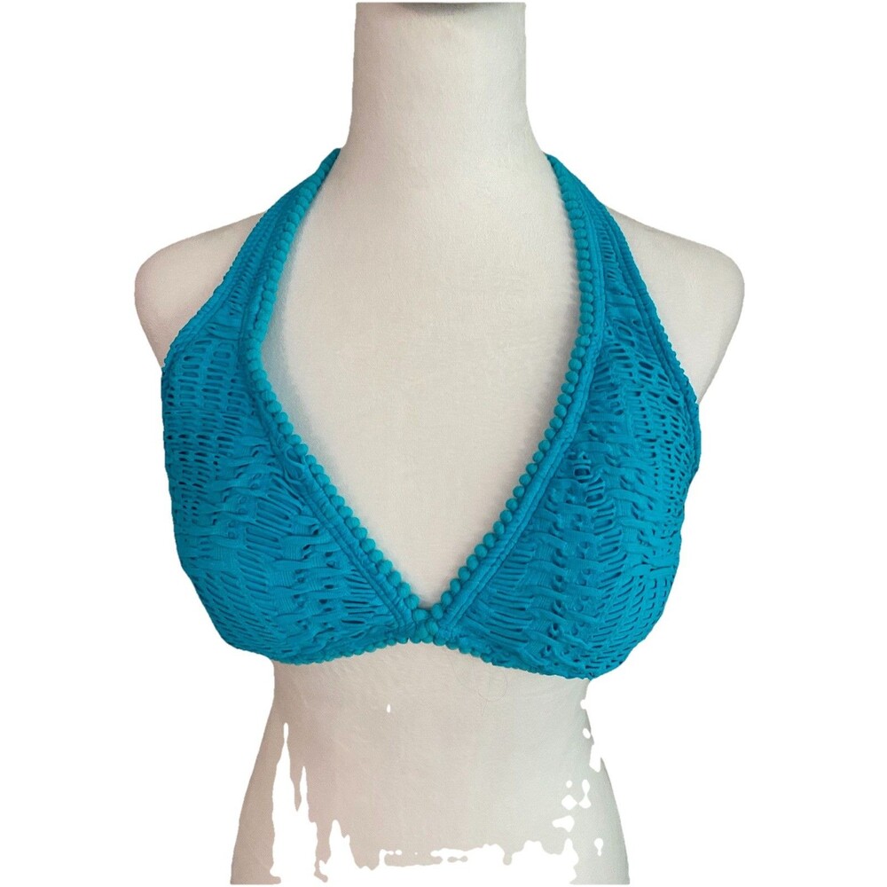 Nwt Coco Reef Turquoise Bra Sized Swim Top 36/38C Adjustable Ties - Picture 11 of 16